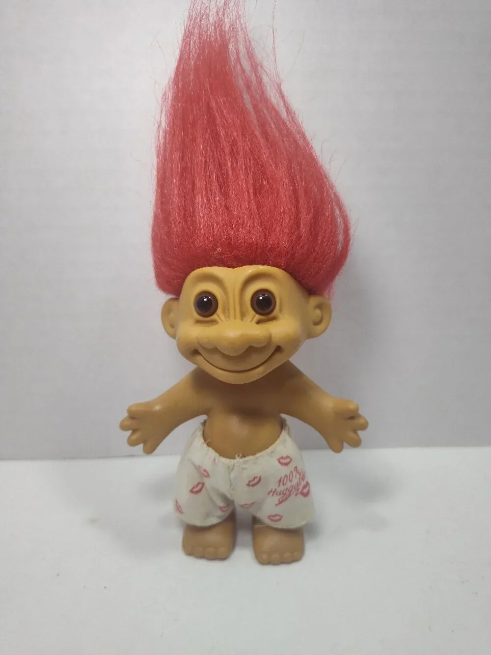Vtg Russ Troll Doll Pink Hair 100% Huggable Shorts 5